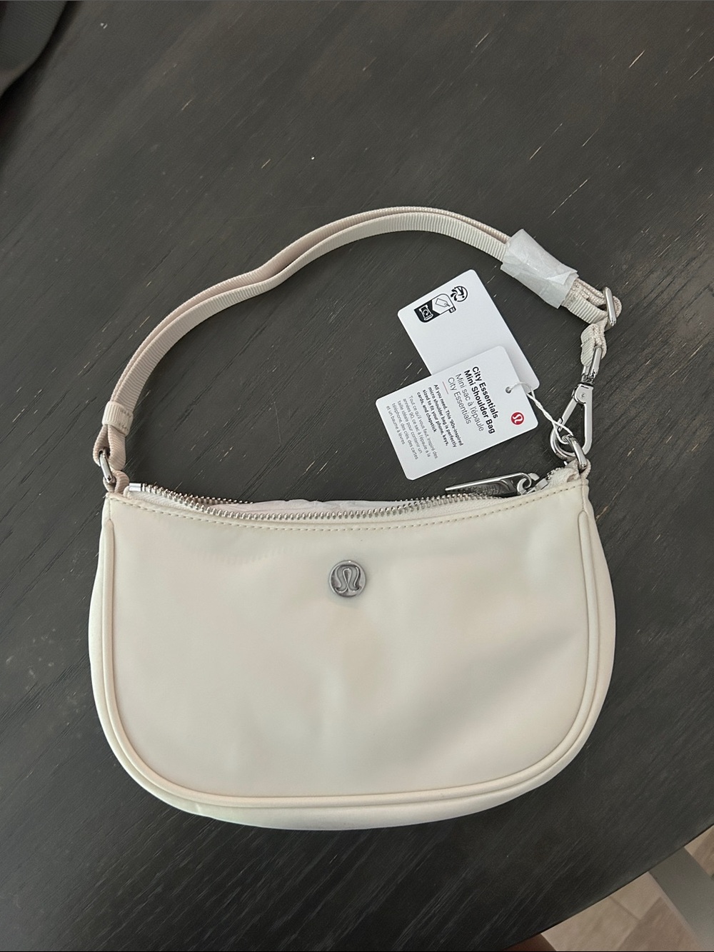 lululemon athletica Beige/Cream Shoulder Pouch with Adjustable Strap